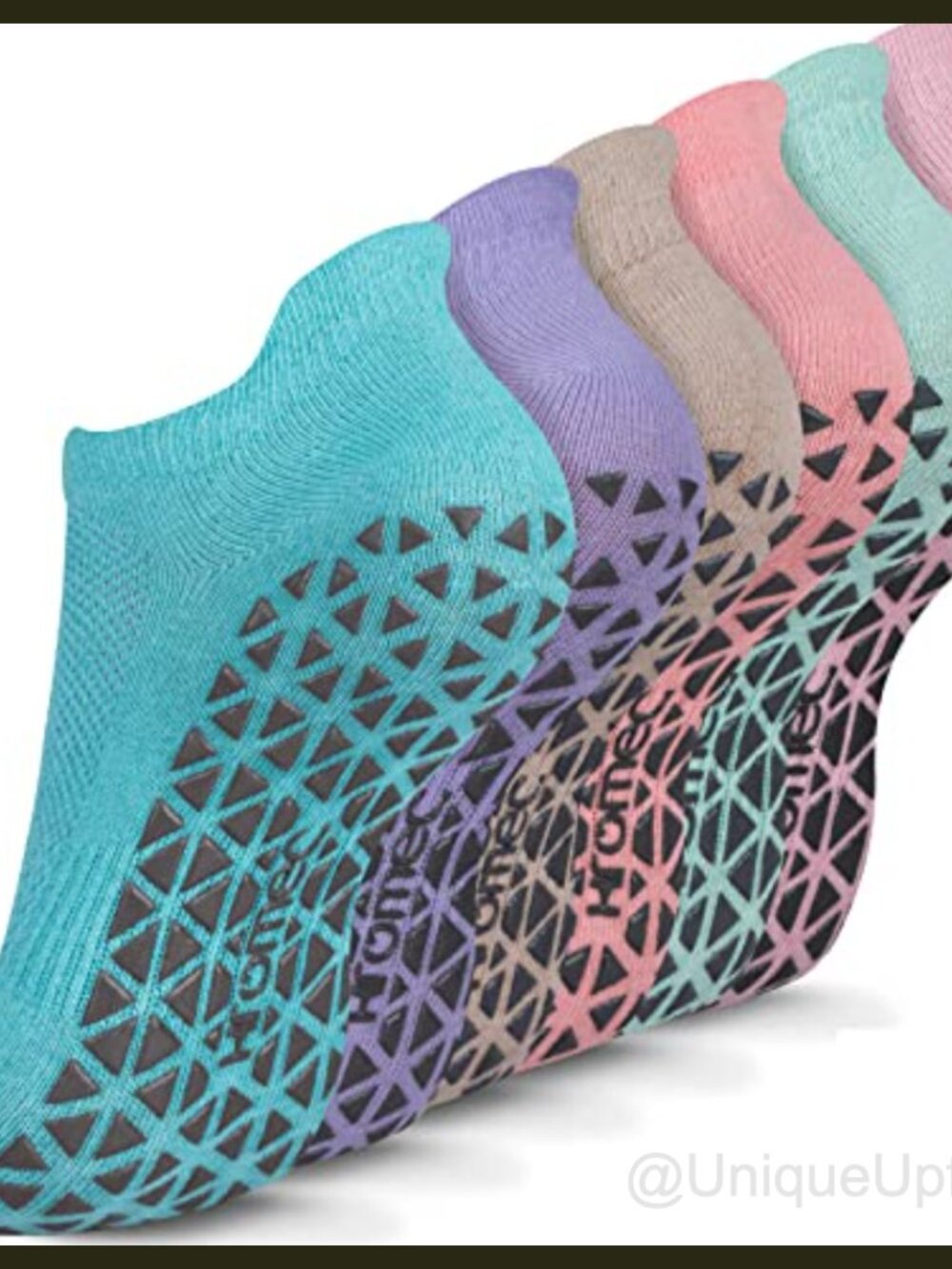 Non Slip Grip Socks Yoga Pilates Barre Ballet Hospital 6 Pairs